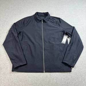 Rhone Jacke Herren Medium Big Easy Seersucker Coaches leicht Reißverschluss vorne marineblau - Bild 1 von 10