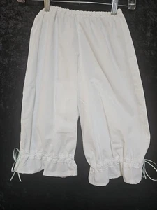 CHILDS  Bloomers Pantaloons Drawers COTTON WHITE  One Size see measurments new - Picture 1 of 3