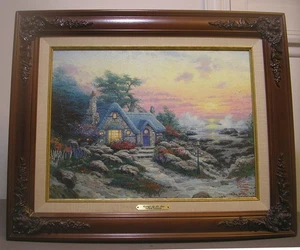 Kinkade Reproduction Cottage by the Sea - Picture 1 of 3
