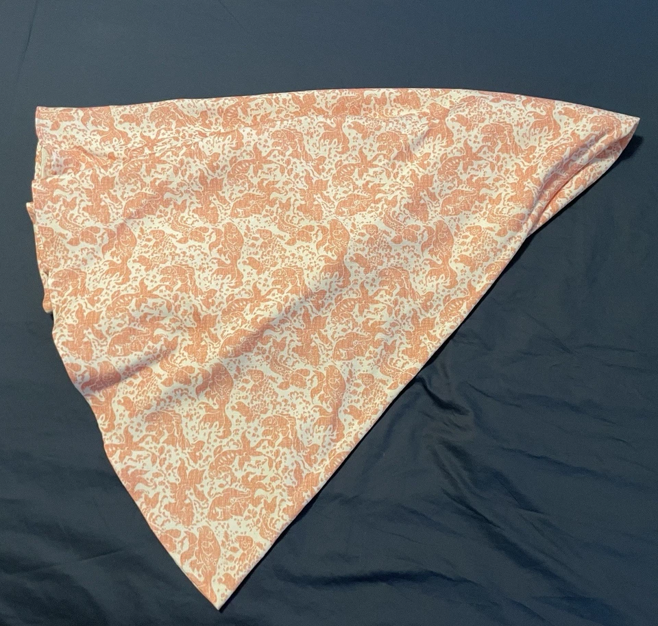 Tablecloth Tommy Hilfiger burnt coral Koi Fish pattern Round 70” Summer - Image 1 of 4