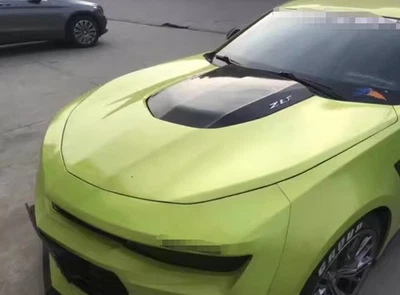 Cubierta de capó de admisión de motor de fibra de carbono de aleación para Chevrolet Camaro 2016-24 Foto 1 de 4