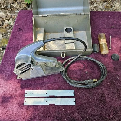 Винтажный ручной рубанок для кабелей Porter модель 167 Вт забор и футляр, протестирован как рабочий - Изображение 1 из 4