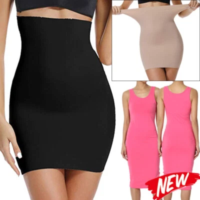 Seamless Half Slip Skirts for Women Under Dresses Tummy Control Slim Body Shaper - Image 1 of 4