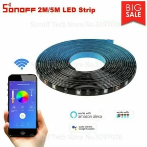 Sonoff Smart WIFI LED Light RGB Waterproof Strip Lamp Kit For Google Alexa 5m - Picture 1 of 6