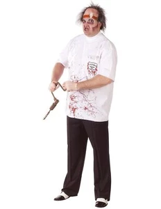 Fun World - Dr. Killer Driller -  Plus Size Adult Costume - White/Red - Dentist - Picture 1 of 1