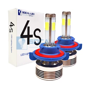 SOCAL-LED 2x 4S H13 9008 Headlight Bulb 80W LED Conversion Kit 6000K Xenon White - Picture 1 of 8