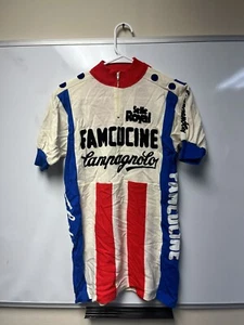 VINTAGE 1980's Famcucine Campagnolo Cycling Jersey RARE size 4 - Picture 1 of 4