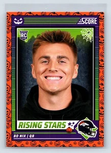 Bo Nix 2024 Score-A-Treat #4 A-Treat - Rising Stars Orange Pumpkin Broncos 3-3 - Picture 1 of 2
