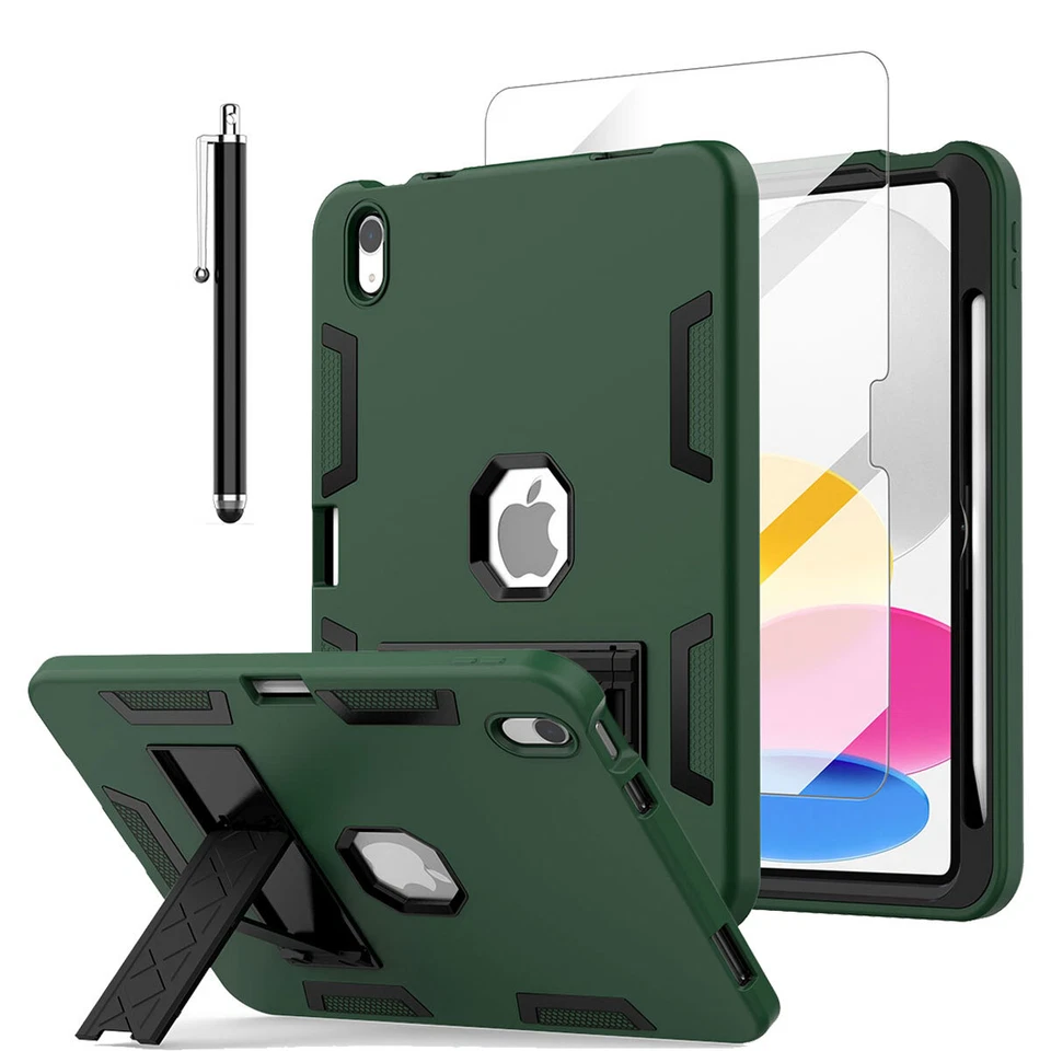 Funda para Apple iPad (A16) 11 pulgadas 2025 resistente a prueba de golpes militar soporte cubierta Foto 1 de 4