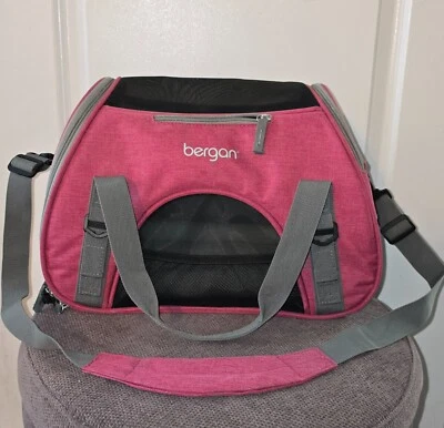 Bolsa de transporte para perros aprobada por la aerolínea rosa Bergan Foto 1 de 4