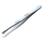 Silver Tone Stainless Steel 3.5" Length Tweezer for Eyebrow F1D27952