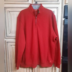 Mens Izod Red Quarter Zip - Size XL - Picture 1 of 5