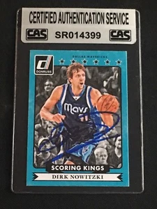DIRK NOWITZKI 2014-15 PANINI DONRUSS SIGNED AUTOGRAPHED CARD MAVERICKS CAS AUTH - Picture 1 of 2