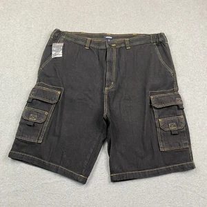 NEW King Size Cargo Shorts Men 44 BIG Denim Dark Wash Cotton Elastic Waist NWOT - Picture 1 of 18