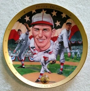 8" Dizzy Dean Great One Royal Doulton Franklin Mint Collectors Plate 1995 #ed - Picture 1 of 5