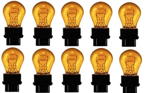 10x 3357NA/3457NA Natural Amber Miniature Lamp Turn Signal Light bulb 3357/3457 - Picture 1 of 2