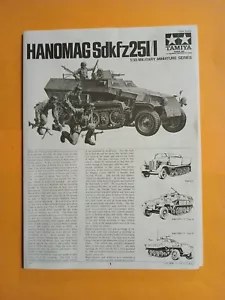 Tamiya serie miniatura militare #20 tedesco Hanomag Sdkfz 251/1 con 5 equipaggi #35020 - Foto 1 di 1