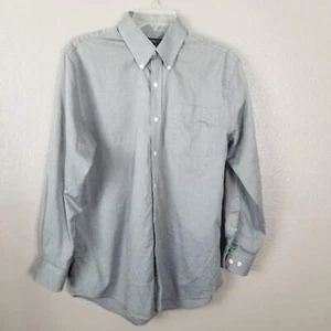 Nautica Signature Herren sportliche Passform grau Langarm Hemd M - Bild 1 von 4