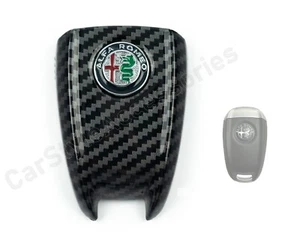 Cubierta de llave de coche para Alfa Romeo patrón carbono Giulia Stelvio llavero repuesto - Imagen 1 de 11