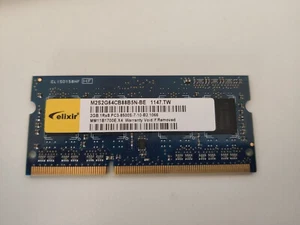 Elixir M2S2G64CB88B5N-BE 2GB, DDR3 Laptop RAM, 1066 MHz, SODIMM, PC3-8500 - Bild 1 von 1