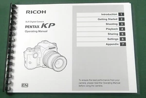 Ricoh Pentax KP Operating Manual: 148 Pages & Protective Covers! - Picture 1 of 1