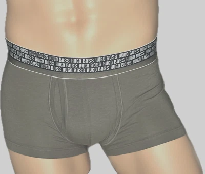 BOSS HUGO BOSS Mens BOXER Brief Trunk Comfort SIZE  M  Underwear grey green - Image 1 of 3