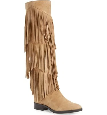 Bota occidental Sam Edelman Z12131* con flecos Pendra para mujer talla 5,5 M Foto 1 de 4