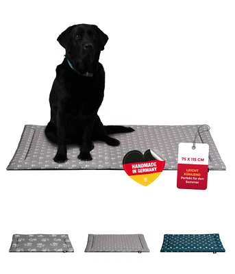 Hundedecke von HS-Hundebett Sommerdecke Baumwolle kühlend waschbar Anker Grau