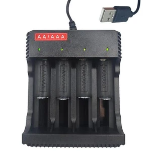 Cargador de batería de 4 ranuras para pilas AA/AAA - Picture 1 of 6