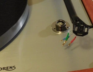Nivel circular de burbuja cromada para tocadiscos, interruptor de cubierta y orificio de reposabrazos con clase - Imagen 1 de 6