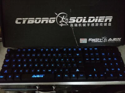 ajazz Professional 3 color LED Mechanical Gaming Keyboard  open box  - Image 1 of 4
