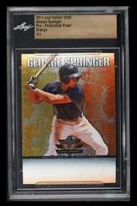 2011 ⚾ Leaf Valiant Draft George Springer, Pre-production Proof Orange 1/1 - Picture 1 of 2