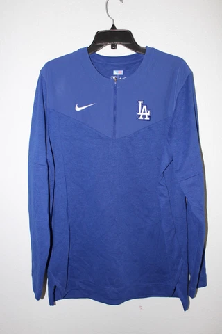 NEW TEAM ISSUE Nike Dri Fit MLB Los Angeles Dodger’s 1/4 Zip L/S Jacket LARGE Cover