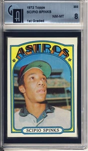 1972 TOPPS # 202 SCIPIO SPINKS,ASTROS(R)-GAI 8++++++VIVID BEAUTY ! - Picture 1 of 1