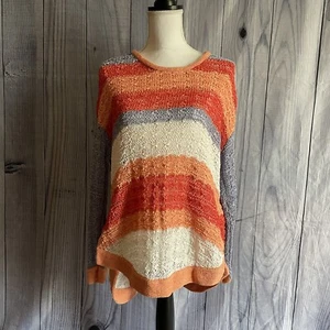 Curio New York Sweater, Size Medium, Long Sleeve, Striped, Multi-Colored - Picture 1 of 9