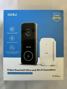 AOSU Doorbell Camera Wireless 5MP HD 2.4/5 GHz WiFi Video Doorbell with Homebase - Picture 1 of 5