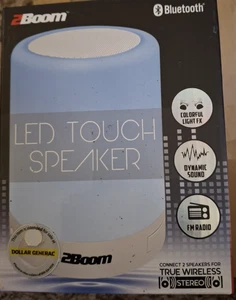 Altavoz LED One Touch 2Boom Bluetooth Luz Colorida Sonido Dinámico Radio FM NUEVO - Imagen 1 de 4