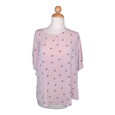 Liz Claiborne Women's Career Blouse Pink Patterned, Size XL - Image 1 of 4