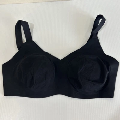 Knix Vneck Padded Evolution Bra Wireless Seamless Lightly Padded Black Size 7+ - Image 1 of 4