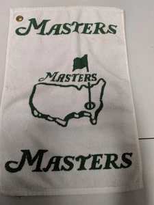 The Masters Tournament Green & White Golf Bag Caddy Towel 14"x22" Made in USA - Picture 1 of 7