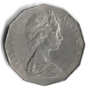 Moneda mundial de 50 centavos de Australia 1971 - KM# 68 - Imagen 1 de 2