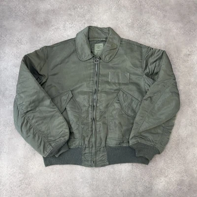 Alpha Industries CWU 45 Flight Jacket Mens Large Military Vintage Bomber, Green - Image 1 of 4