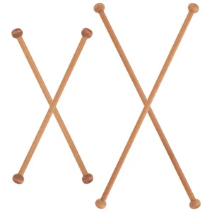 4 Pezzi Asta da Appendere in Legno Accessori Aste Trapuntate Palo da Parete Arazzo - Foto 1 di 12