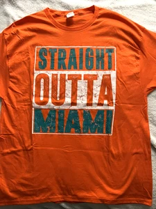 MIAMI DOLPHINS SHIRT XL STRAIGHT OUTTA MIAMI HARD ROCK STADIUM NFL FOOTBALL - Picture 1 of 6
