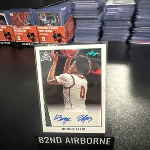 Boogie Ellis Auto /50 green 2022 Leaf #BA-BE1 USC Trojans - Picture 1 of 2