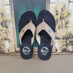 Herren Margaritaville Leder Flip Flops Sandalen Gr. 11 Jimmy Buffett  - Bild 1 von 6