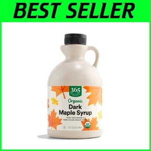 Versatile Organic Dark Maple Syrup - 32 Fl Oz for Gourmet Breakfasts & Desserts - Picture 1 of 7