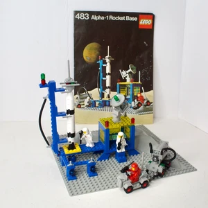 LEGO Space 483 Alpha-1 Base Razzo 1979 Vintage Quasi Completo di Manuale - Foto 1 di 10