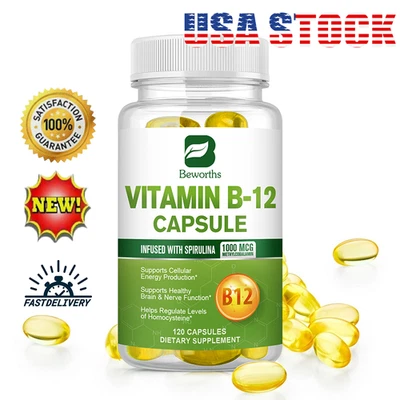 Cápsulas veganas de vitamina B12 1000 mcg 120 un., apoyan la función energética y cerebral y nerviosa Foto 1 de 4