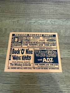 Vintage Buck-O-Nine White Kaps Punk Bites Concert Show Flyer @ Whiskey - Picture 1 of 5